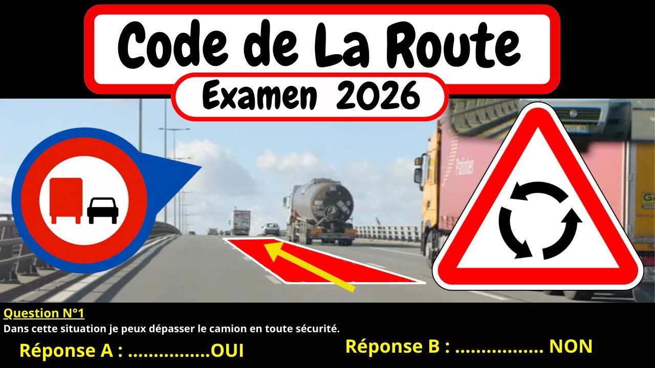 🚗 Test gratuit du code de la route 2026 📚